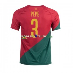 Portugal Matchtröja PEPE 3 Hemma VM 2022 Kortärmad ,Herr