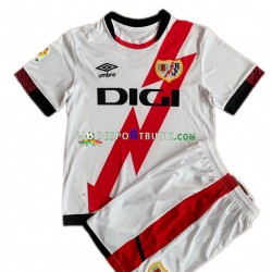 Rayo Vallecano Matchtröja Hemma 2021-22 Kortärmad ,Fotbollsställ Barn
