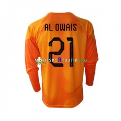 Saudiarabien Matchtröja Mohammed Al-Owais 21 Målvakt Borta VM 2022 Långärmad ,Herr Saudiarabien Matchtröja Mohammed Al-Owais 21 Målvakt Borta VM 2022 Långärmad ,Herr