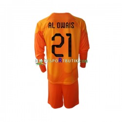 Saudiarabien Matchtröja Mohammed Al-Owais 21 Målvakt Borta VM 2022 Långärmad ,Fotbollsställ Barn Saudiarabien Matchtröja Mohammed Al-Owais 21 Målvakt Borta VM 2022 Långärmad ,Fotbollsställ Barn