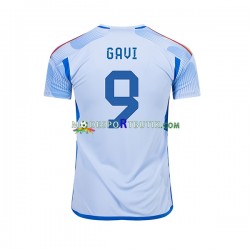 Spanien Matchtröja Gavi 9 Borta VM 2022 Kortärmad ,Herr