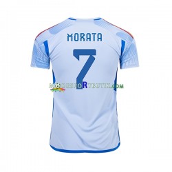 Spanien Matchtröja MORATA 7 Borta VM 2022 Kortärmad ,Herr