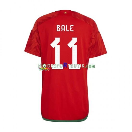 Wales Matchtröja Bale 11 Hemma VM 2022 Kortärmad ,Herr