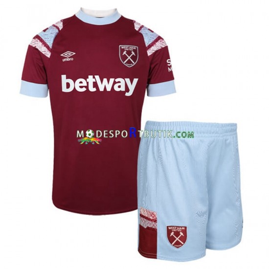 West Ham United Matchtröja Hemma 2022-23 Kortärmad ,Fotbollsställ Barn