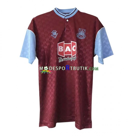 West Ham United Matchtröja Retro Hemma 1989-1990 Kortärmad ,Herr