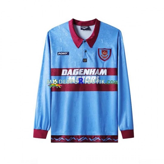 West Ham United Matchtröja Retro Hemma 1995-96 Långärmad ,Herr