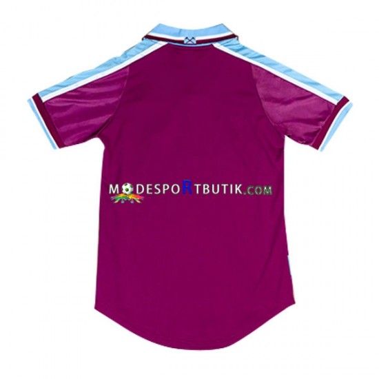 West Ham United Matchtröja Retro Hemma 1999-2001 Kortärmad ,Herr